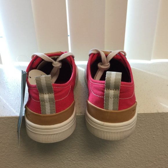 Toms - Travel Lite Low Poinsettia Canvas RED in Womens 8.5- SH294 - Picture 4 of 11